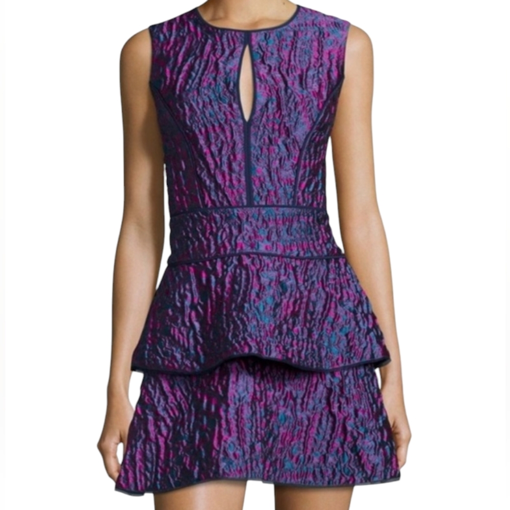 BCBGMAXAZRIA Joylynn Metallic Mini Dress Women's Size 10